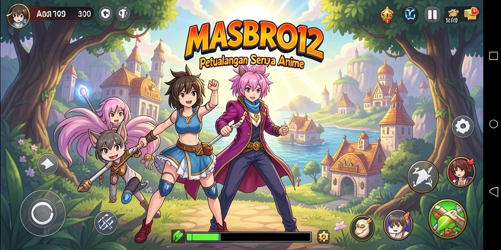Gameplay animasi yang memukau dan penuh aksi dalam MASBRO12.
