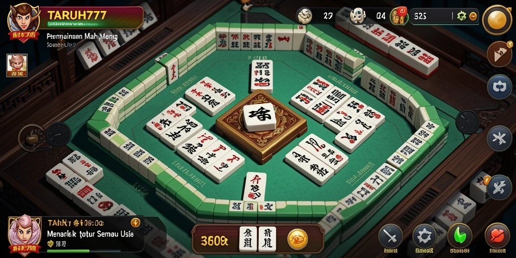 Tampilan gameplay menarik dari TARUH777 saat bermain Mahjong.