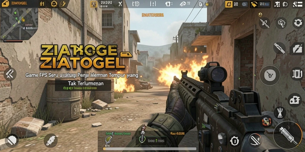 Gameplay seru ZIATOGEL dengan aksi tembak-menembak mendebarkan.